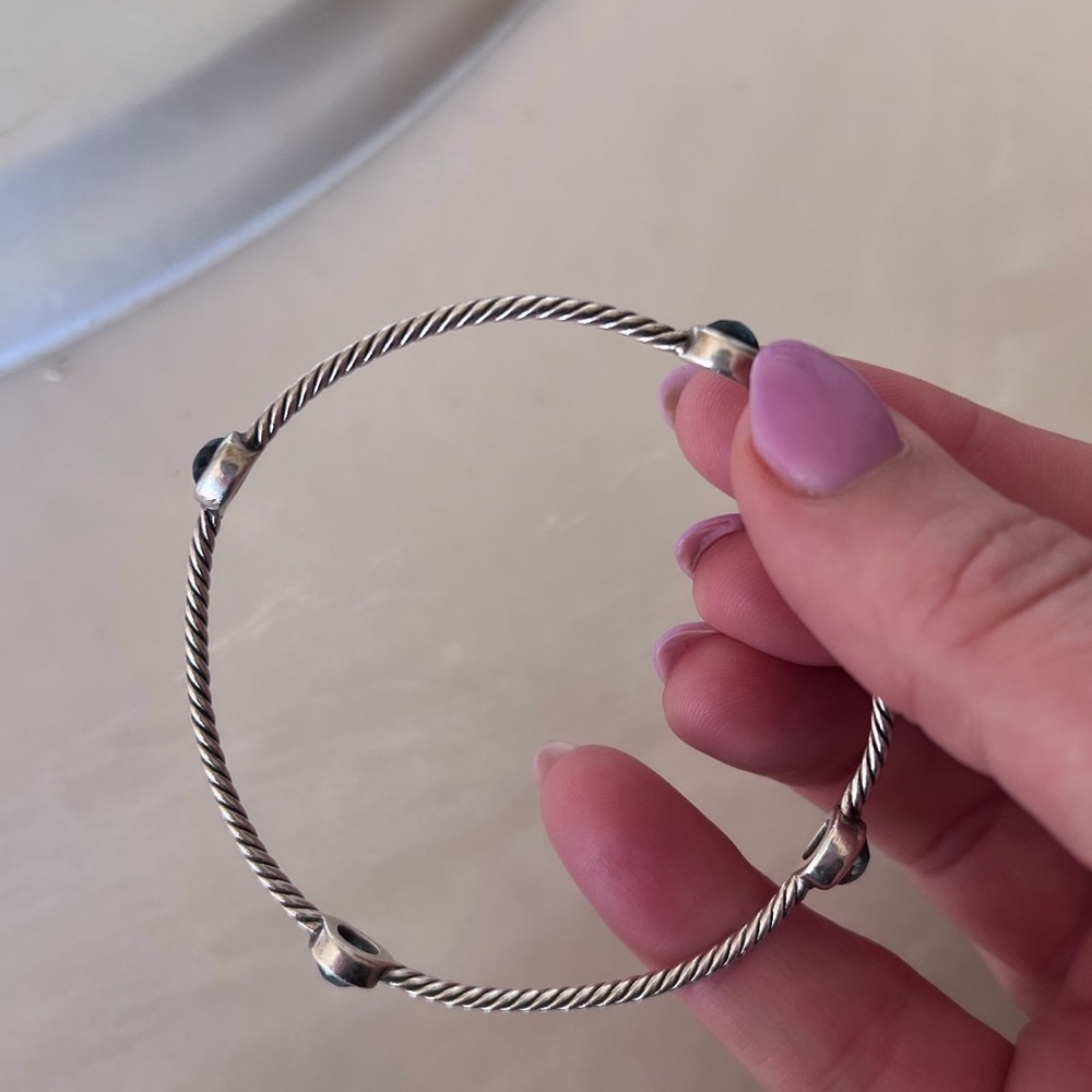 David Yurman Silver Twisted Cable Bracelet